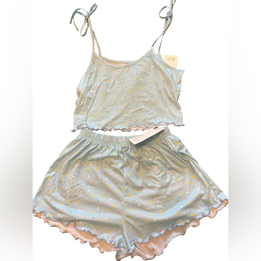 NWT ROMWE pajama set. Size small. Light blue.
